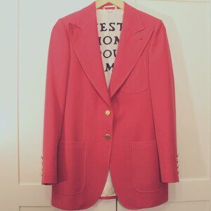 Gucci Women’s Dark Pink Tailored Wool Blazer